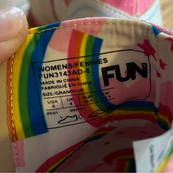 Pink Cheer Bear Care Bears Shoes Ankle Boots 80s Retro Boots Size 6 Pride - Picture 6 of 12